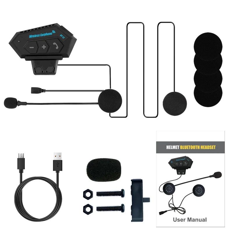 Intercomunicador Auriculares Casco Bluetooth Bt12 Moto