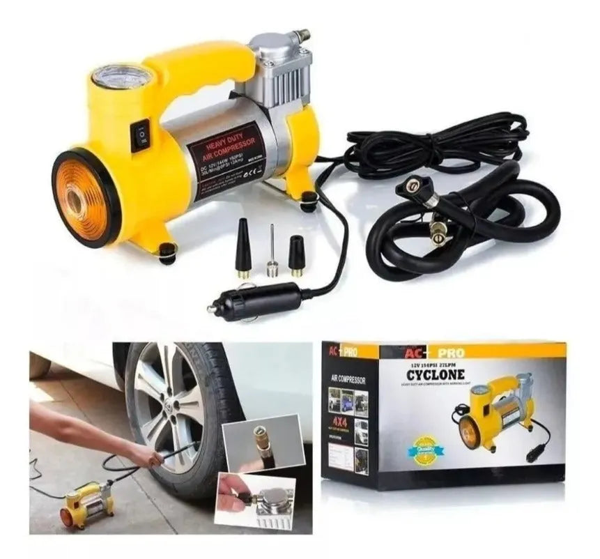 Compresor De Aire Automático Para Inflar Llantas De Carro 12V 🚗 - Chics Movile