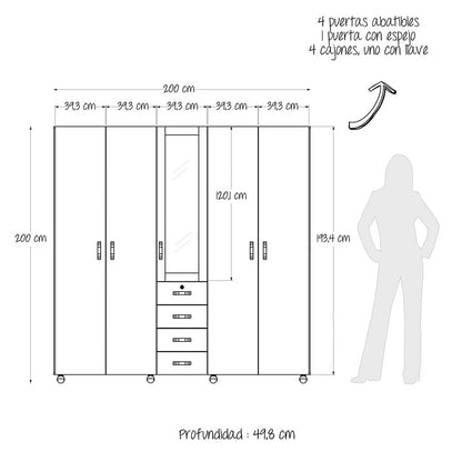 Closet ATLAS con Espejo