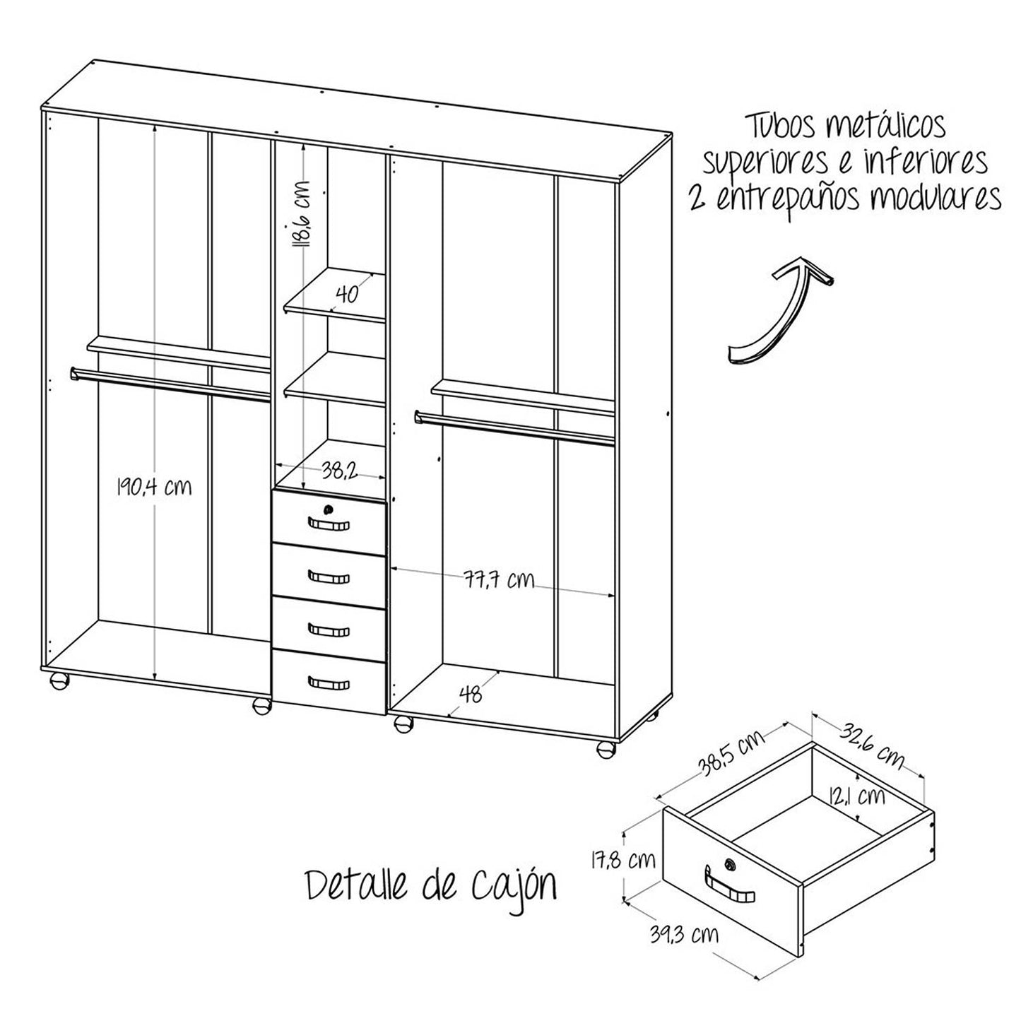 Closet ATLAS con Espejo