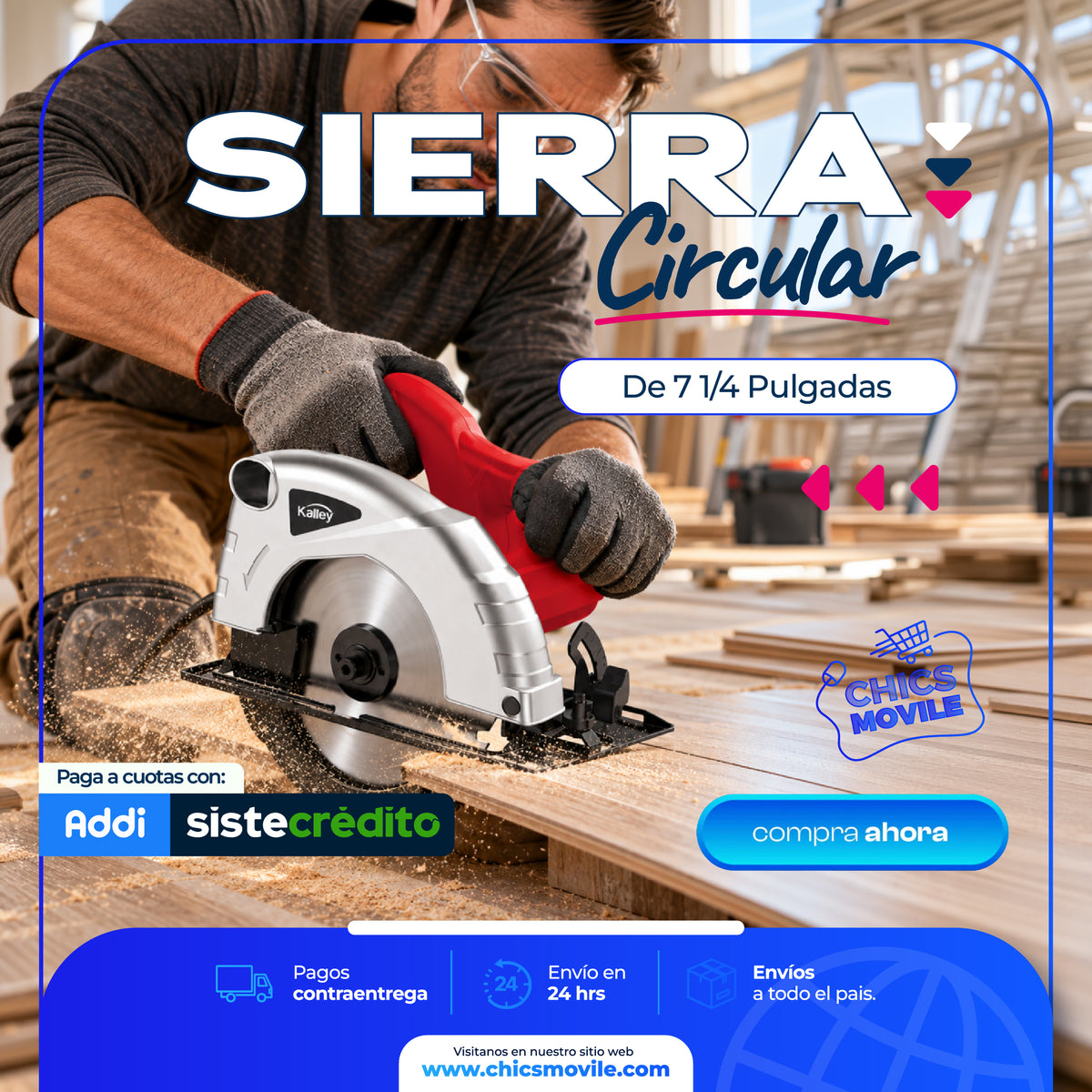 Sierra Circular de 7 1/4 Pulgadas
