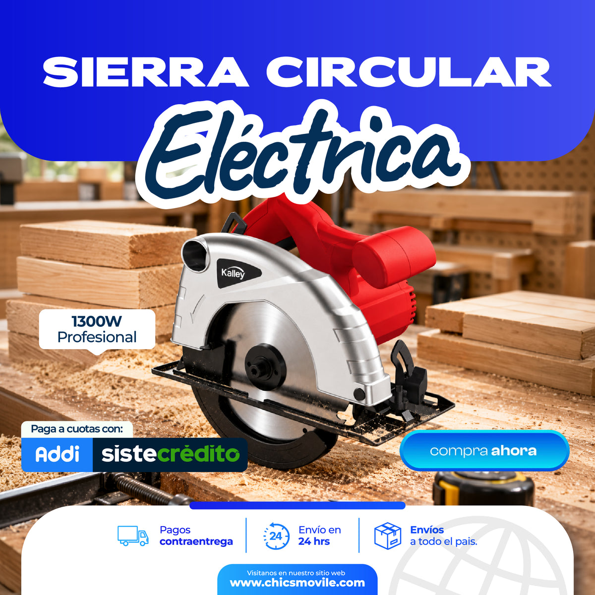 Sierra Circular de 7 1/4 Pulgadas