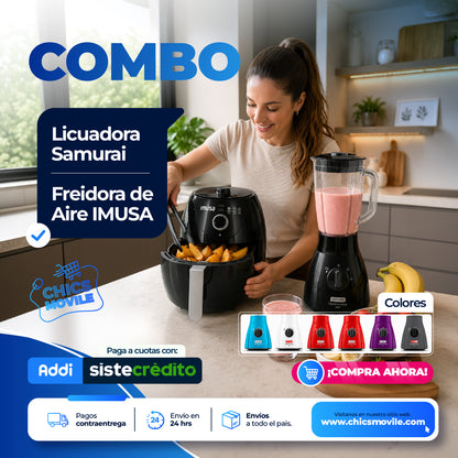 Combo Cocina Licuadora Optimix Plus + Freidora de aire imusa