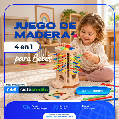Juguete de Madera 4 en 1