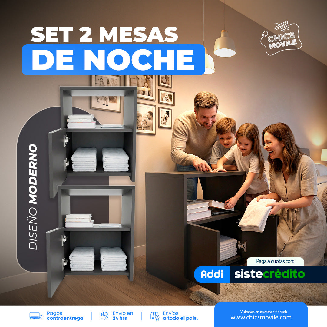 Set de 2 Mesas de Noche