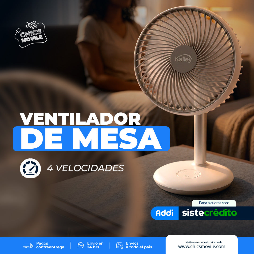 Ventilador Recargable de Mesa Kalley