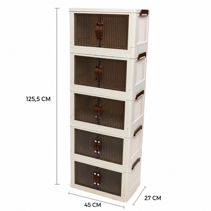Estante Plegable de 5 Niveles | Organizador Zapatero Multifuncional para el Hogar
